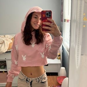Playboy cropped hoodie